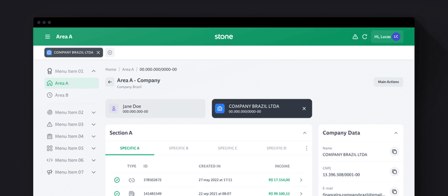 Stone Admin · Stone